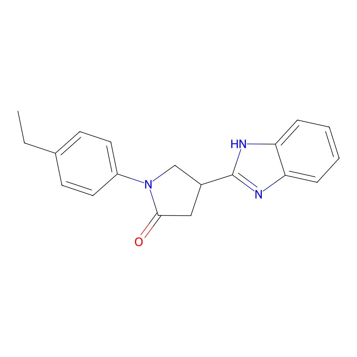 4-(1H-benzimidazol-2-yl)-1-(4-ethylphenyl)pyrrolidin-2-one molecular structure, CAS 847394-57-4