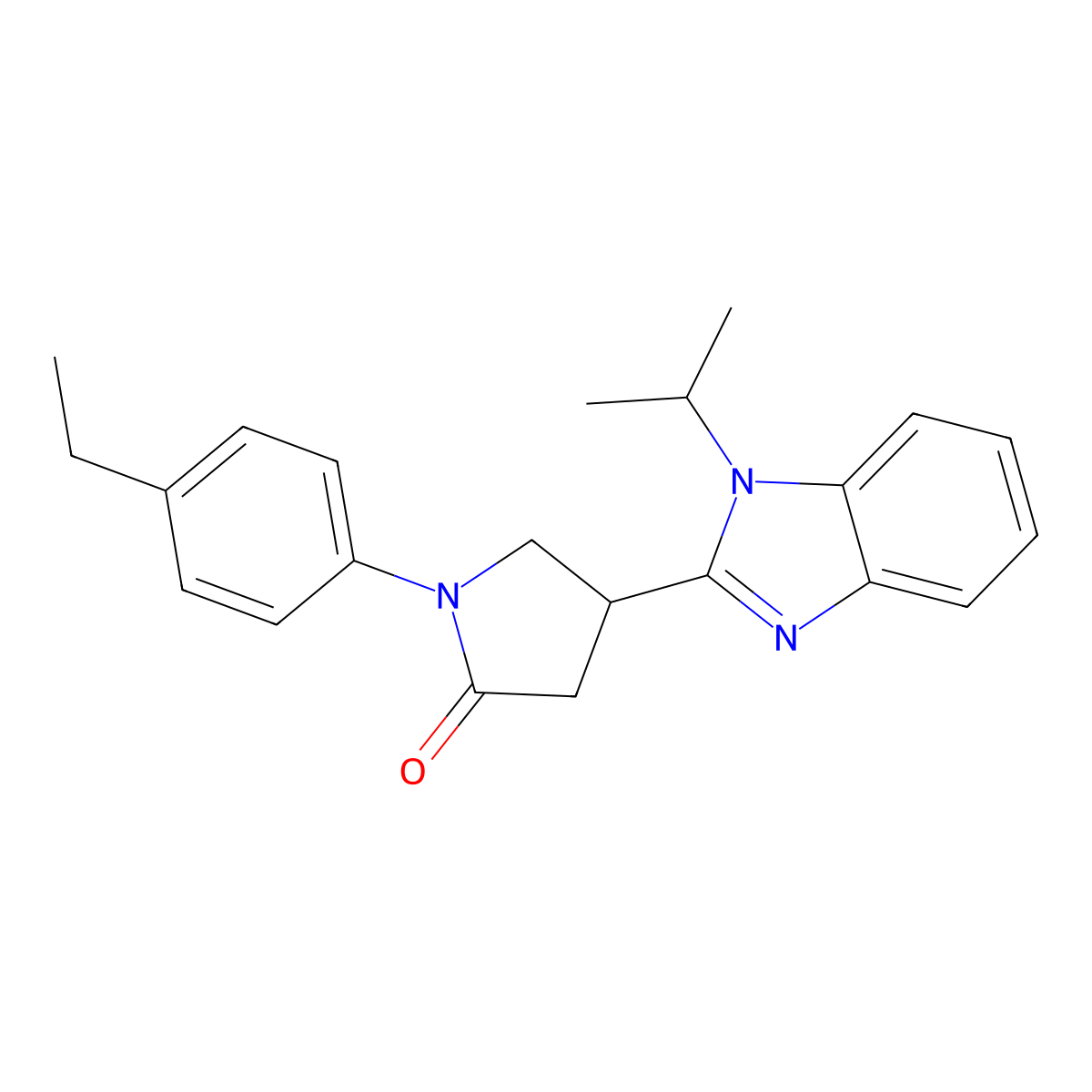 1-(4-Ethylphenyl)-4-[1-(methylethyl)benzimidazol-2-yl]pyrrolidin-2-one molecular structure, CAS 847394-61-0