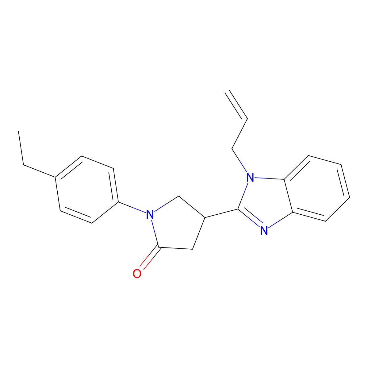 1-(4-ethylphenyl)-4-[1-(prop-2-en-1-yl)-1H-1,3-benzodiazol-2-yl]pyrrolidin-2-one molecular structure, CAS 847394-62-1