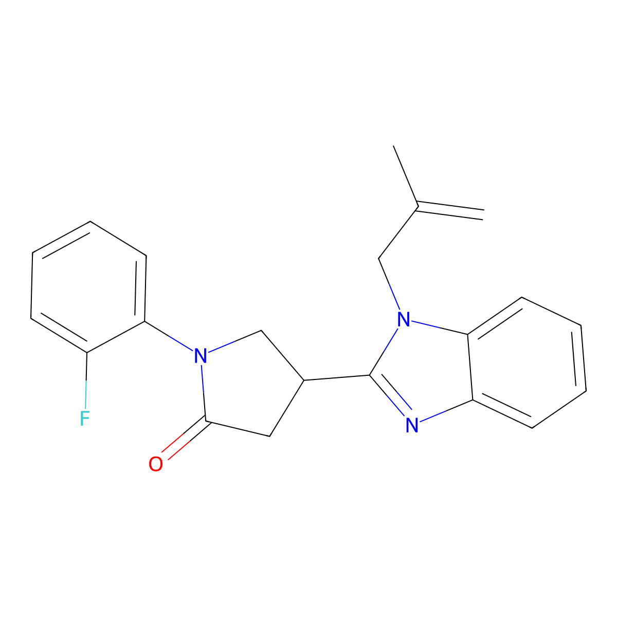 1-(2-fluorophenyl)-4-[1-(2-methylprop-2-en-1-yl)-1H-1,3-benzodiazol-2-yl]pyrrolidin-2-one molecular structure, CAS 847395-92-0