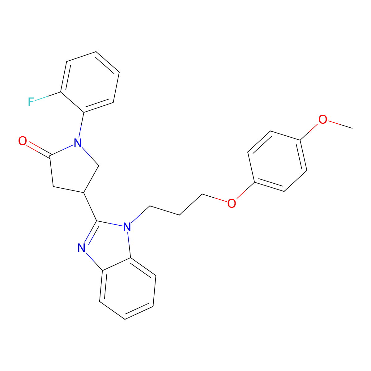 1-(2-Fluorophenyl)-4-[1-[3-(4-methoxyphenoxy)propyl]benzimidazol-2-yl]pyrrolidin-2-one molecular structure, CAS 847396-16-1