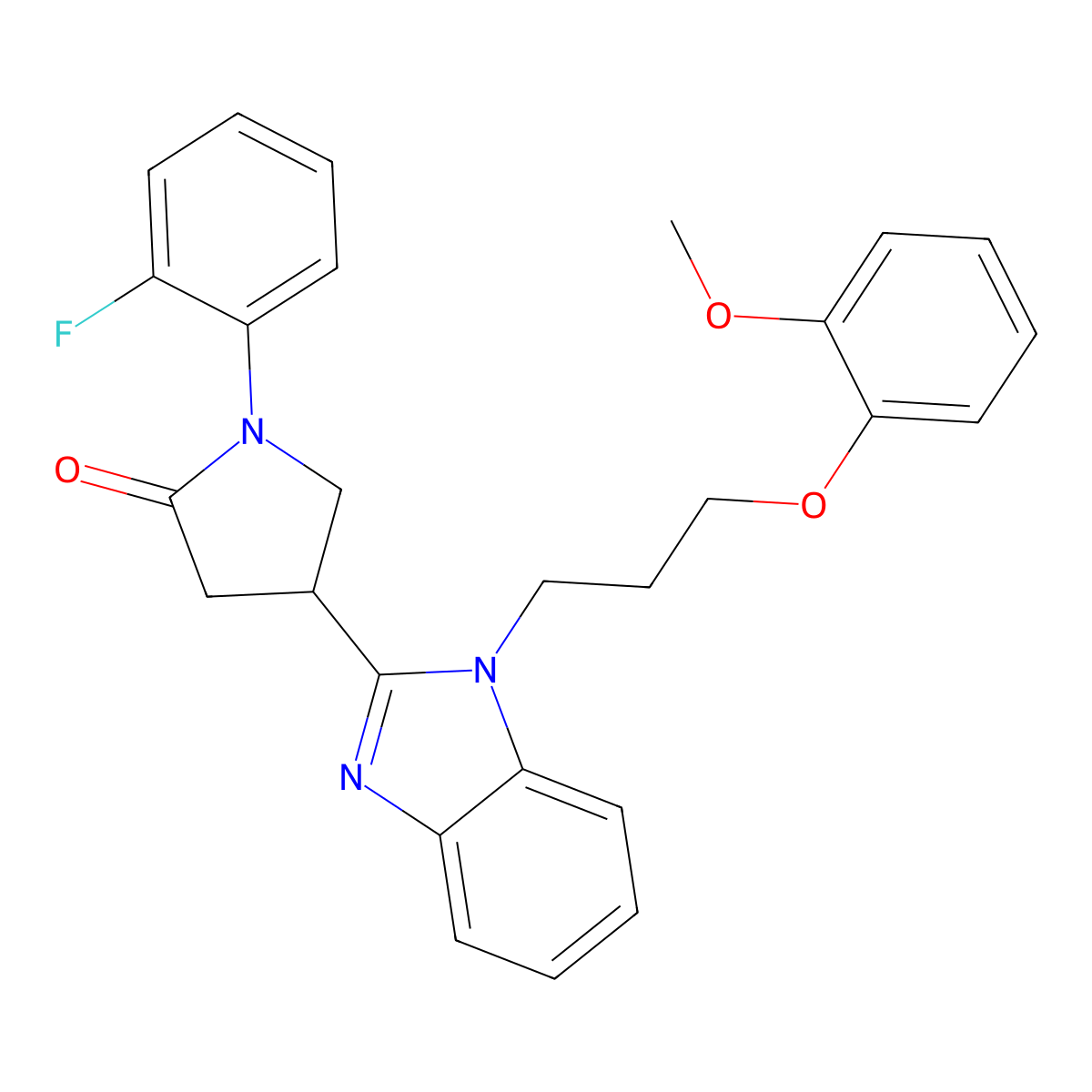 1-(2-Fluorophenyl)-4-[1-[3-(2-methoxyphenoxy)propyl]benzimidazol-2-yl]pyrrolidin-2-one molecular structure, CAS 847396-17-2