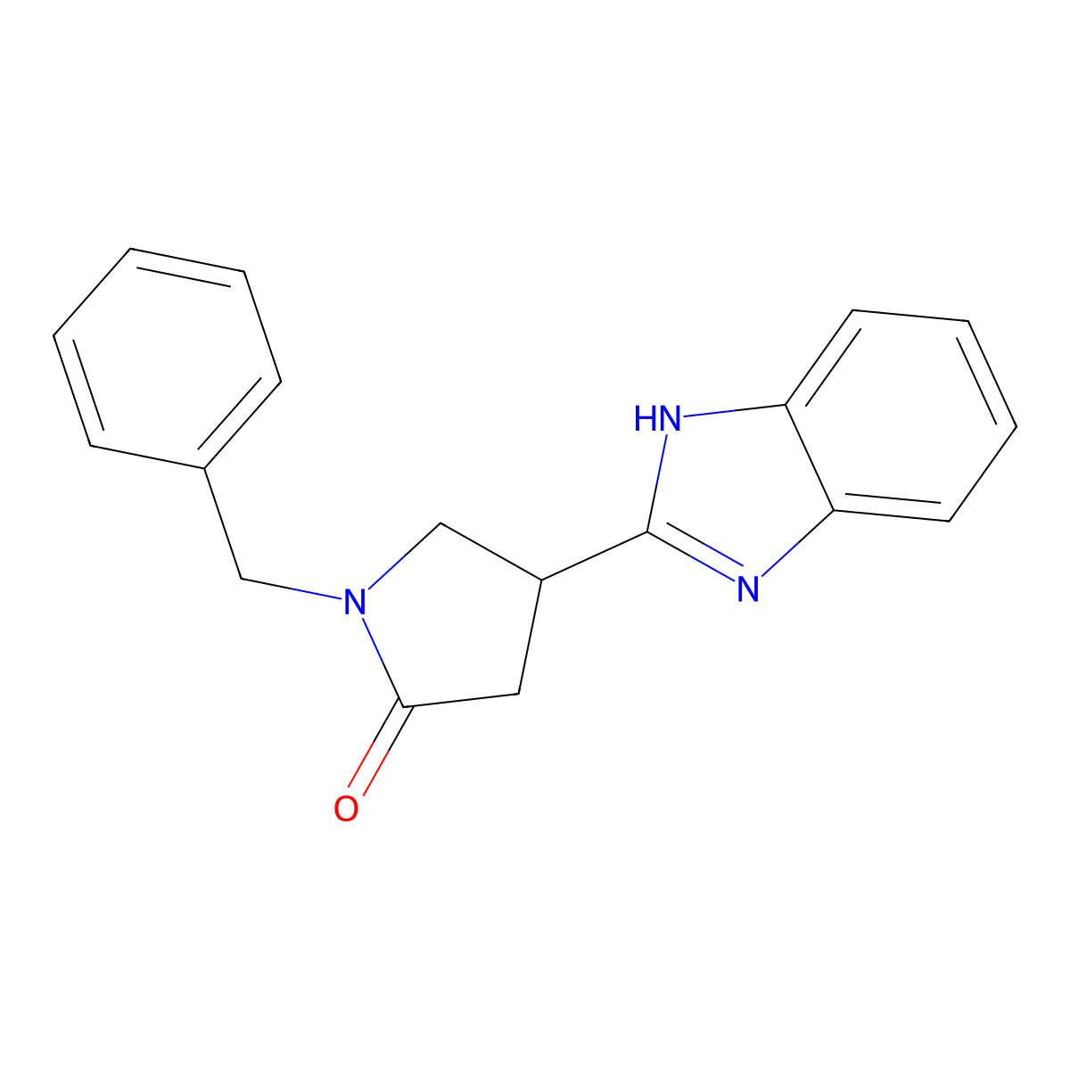 4-(1H-benzimidazol-2-yl)-1-benzylpyrrolidin-2-one molecular structure, CAS 847396-32-1