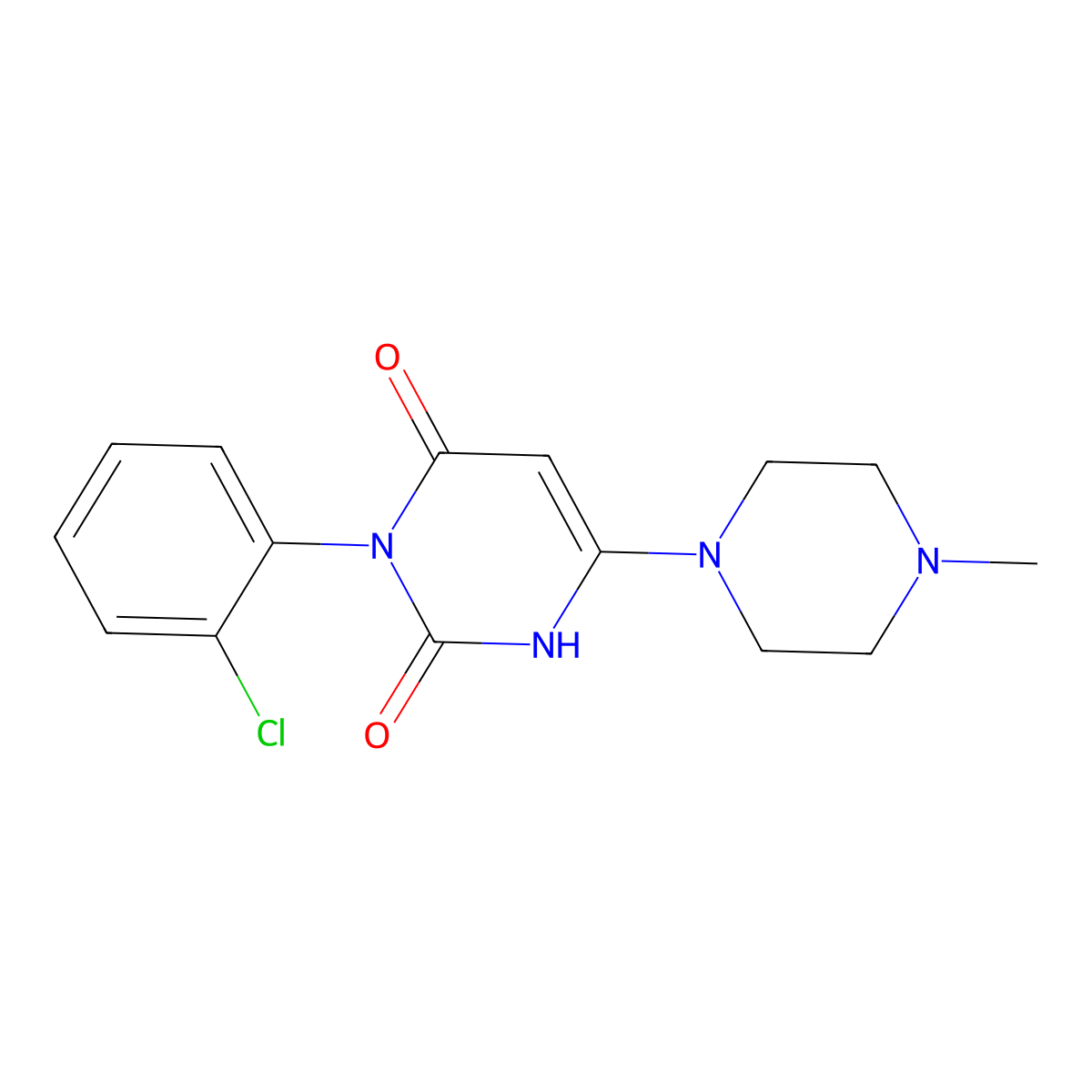 3-(2-chlorophenyl)-6-(4-methylpiperazin-1-yl)-1H-pyrimidine-2,4-dione molecular structure, CAS 847398-22-5