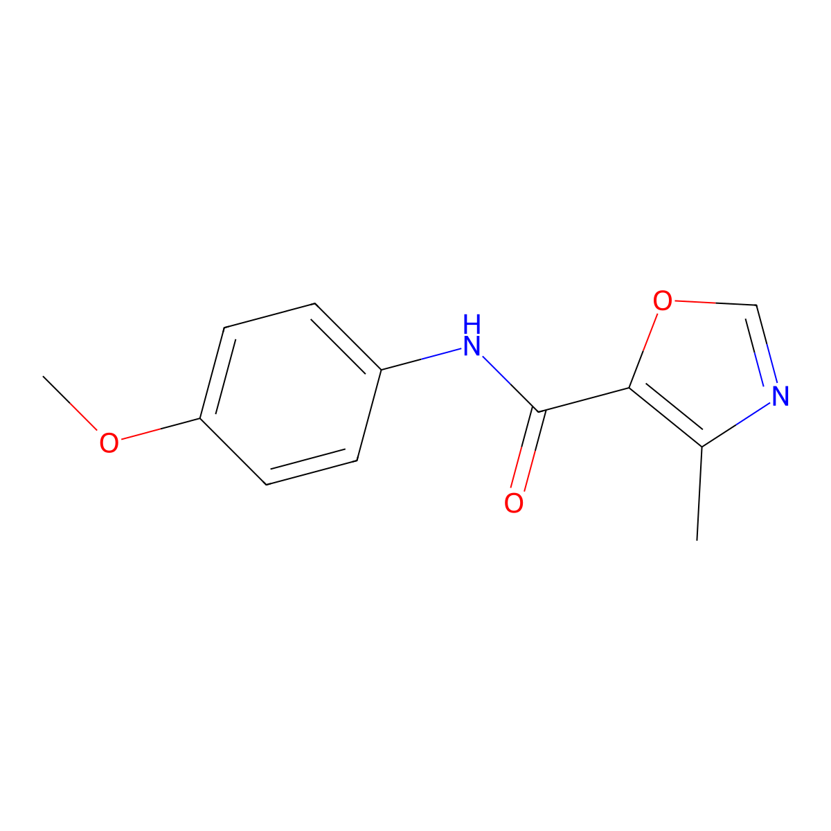 N-(4-Methoxyphenyl)-4-methyloxazole-5-carboxamide molecular structure, CAS 847399-76-2