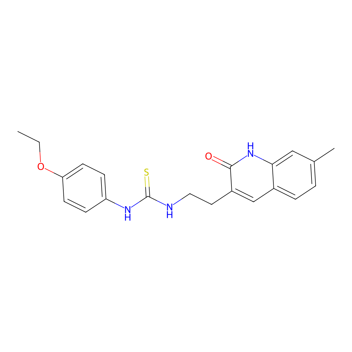 1-(4-Ethoxyphenyl)-3-(2-(7-methyl-2-oxo-1,2-dihydroquinolin-3-yl)ethyl)thiourea molecular structure, CAS 847406-69-3