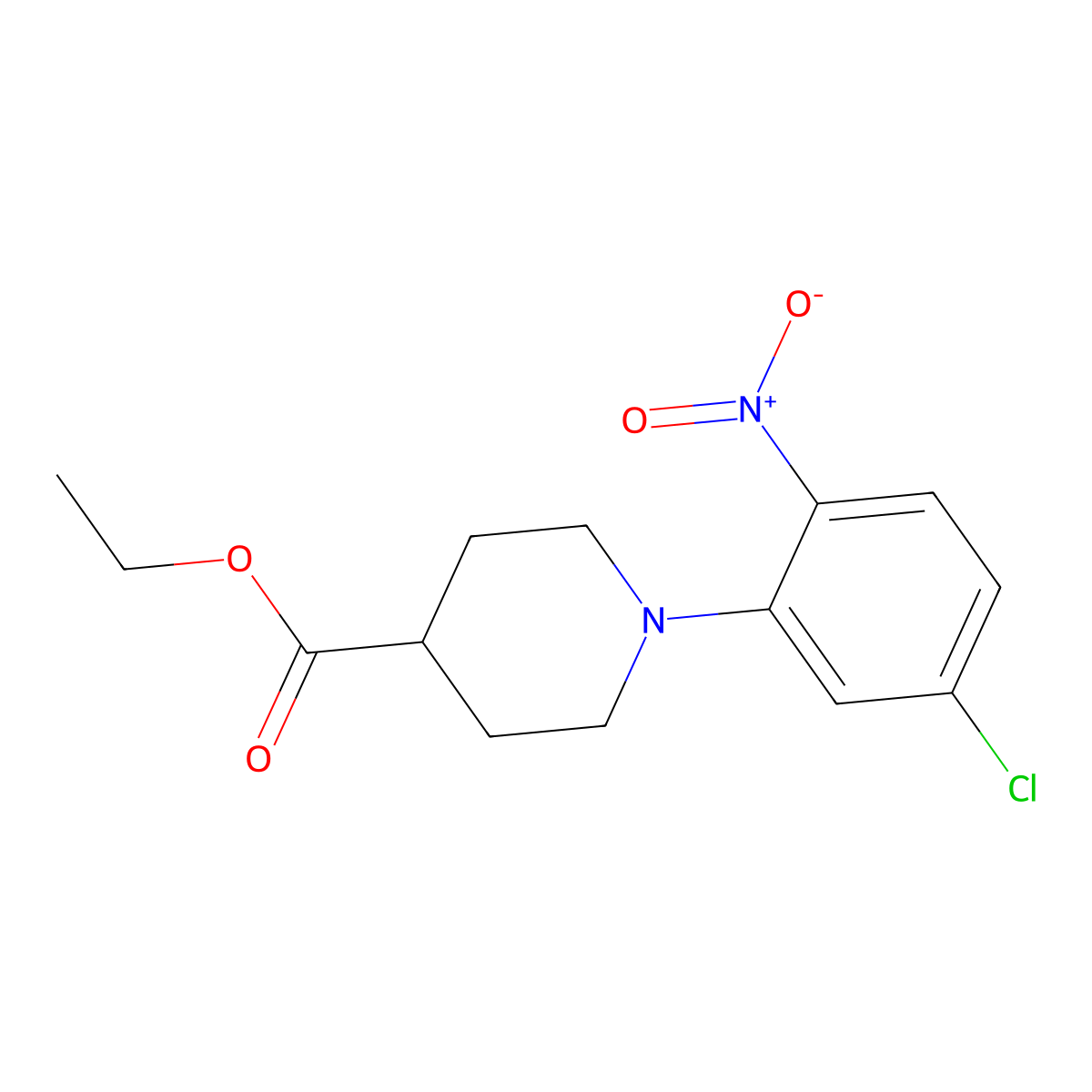 Ethyl 1-(5-chloro-2-nitrophenyl)piperidine-4-carboxylate molecular structure, CAS 847408-05-3