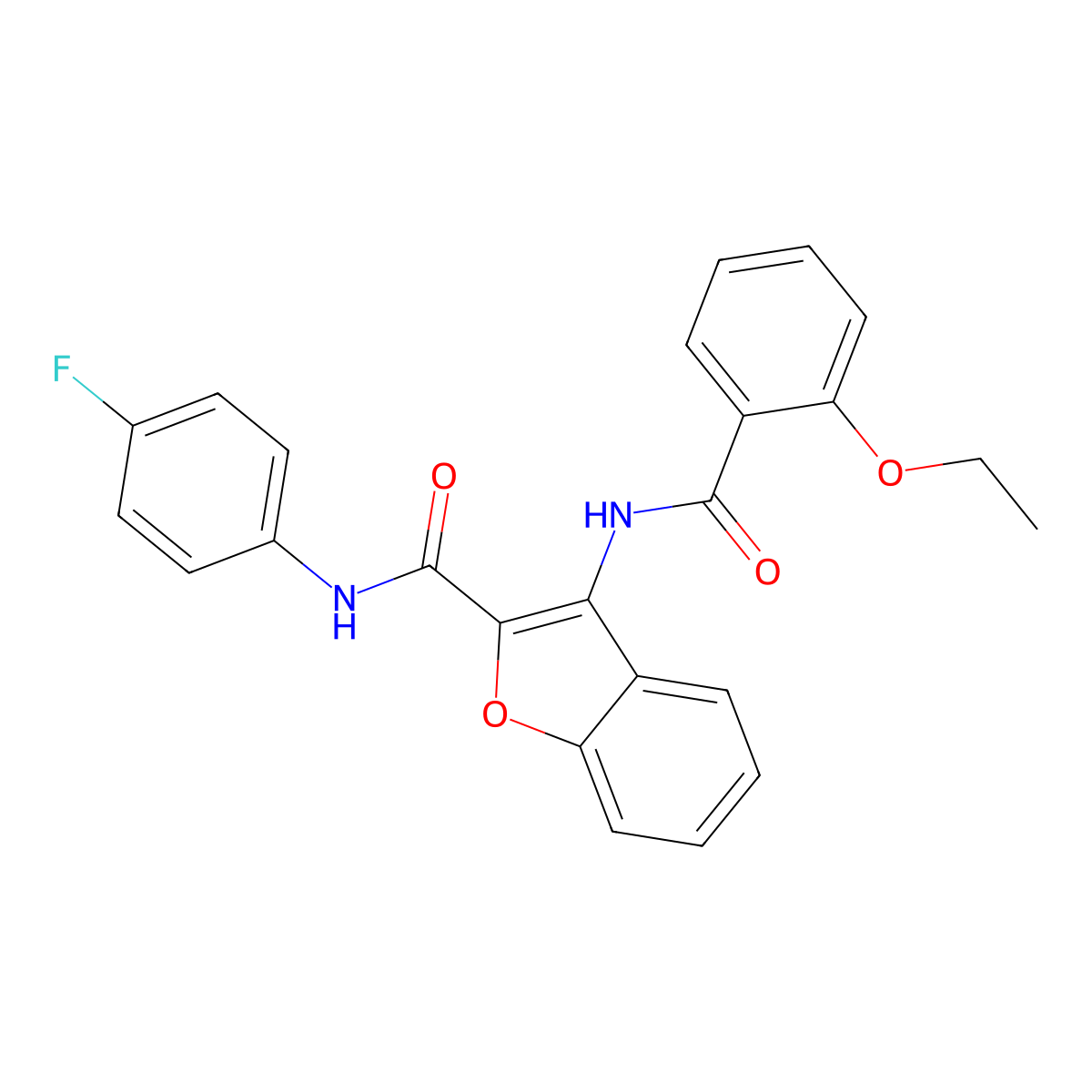 3-(2-ethoxybenzamido)-N-(4-fluorophenyl)benzofuran-2-carboxamide molecular structure, CAS 847409-11-4