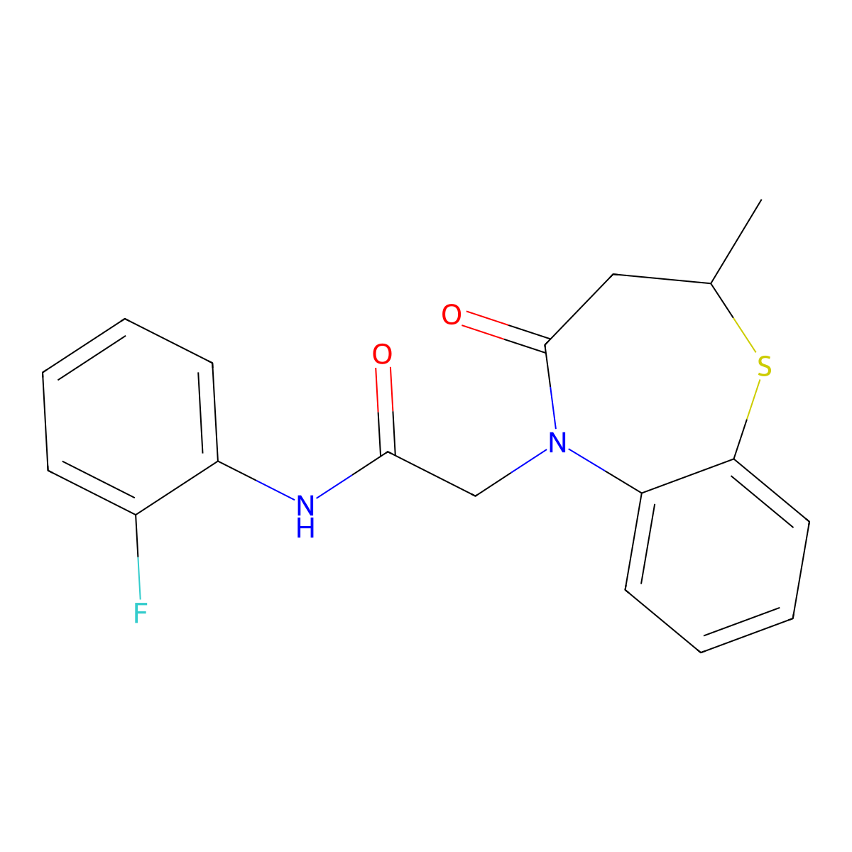 N-(2-fluorophenyl)-2-(2-methyl-4-oxo-3,4-dihydrobenzo[b][1,4]thiazepin-5(2H)-yl)acetamide molecular structure, CAS 847409-92-1