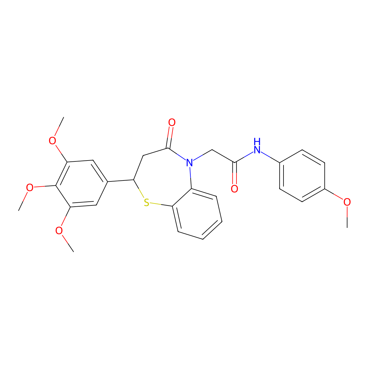 N-(4-methoxyphenyl)-2-(4-oxo-2-(3,4,5-trimethoxyphenyl)-3,4-dihydrobenzo[b][1,4]thiazepin-5(2H)-yl)acetamide molecular structure, CAS 847410-50-8