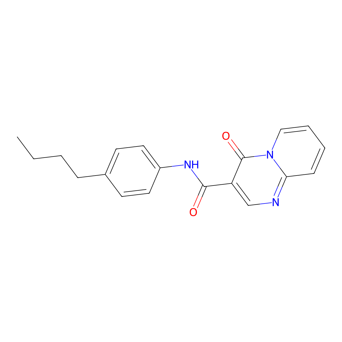 N-(4-butylphenyl)-4-oxo-4H-pyrido[1,2-a]pyrimidine-3-carboxamide molecular structure, CAS 847410-97-3