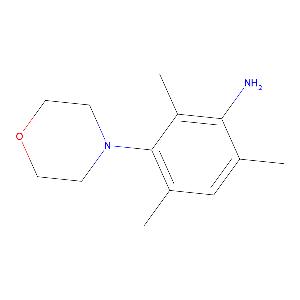 2,4,6-Trimethyl-3-morpholinoaniline molecular structure, CAS 847414-28-2