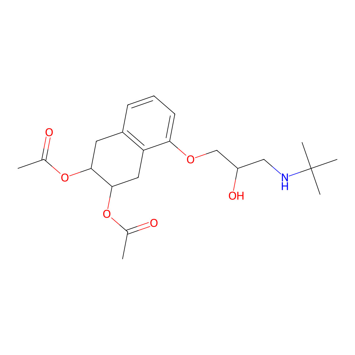 Diacetylnadolol molecular structure, CAS 84742-92-7