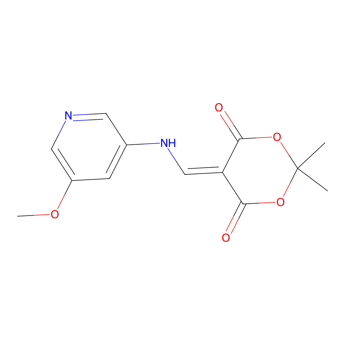 5-[(5-Methoxy-pyridin-3-ylamino)-methylene]-2,2-dimethyl-[1,3]dioxane-4,6-dione molecular structure, CAS 847436-88-8
