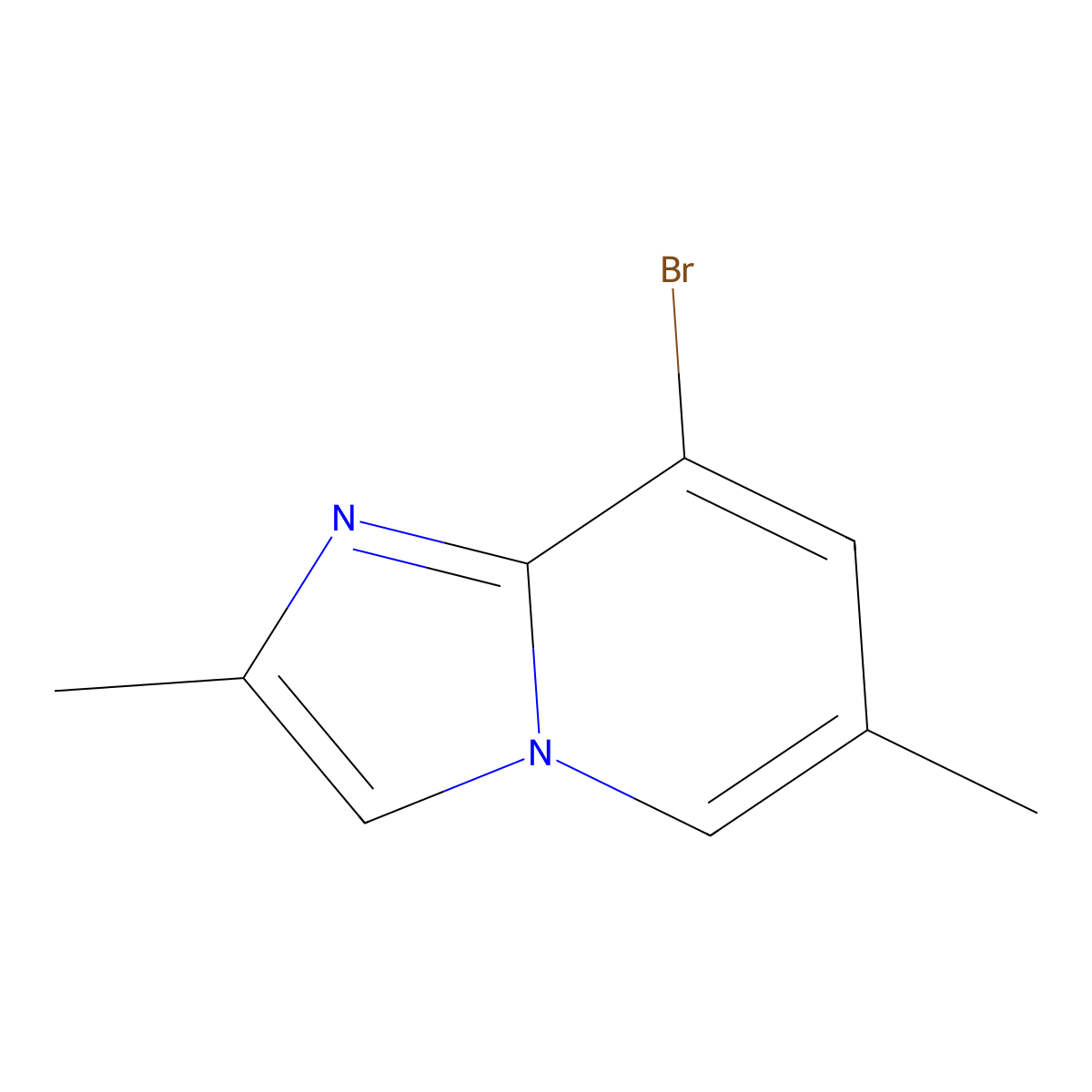 8-Bromo-2,6-dimethylimidazo[1,2-a]pyridine molecular structure, CAS 847446-51-9