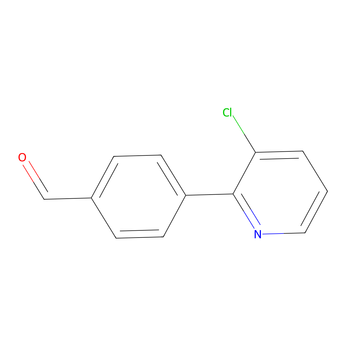 4-(3-Chloropyridin-2-yl)benzaldehyde molecular structure, CAS 847446-86-0
