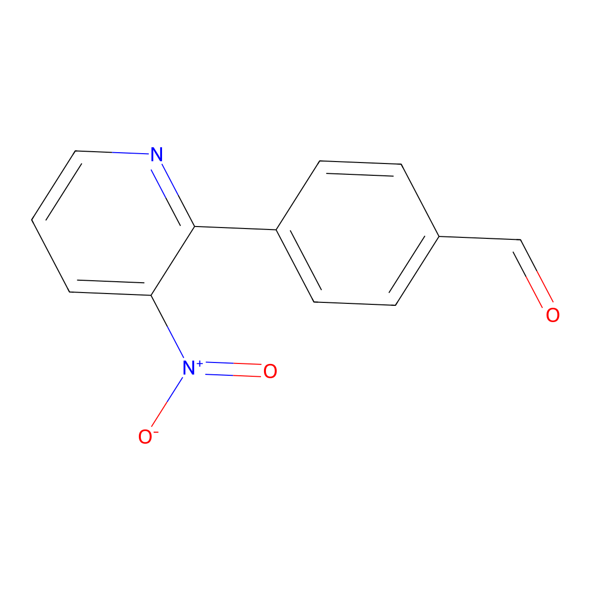 4-(3-Nitro-2-pyridinyl)benzenecarbaldehyde molecular structure, CAS 847446-87-1