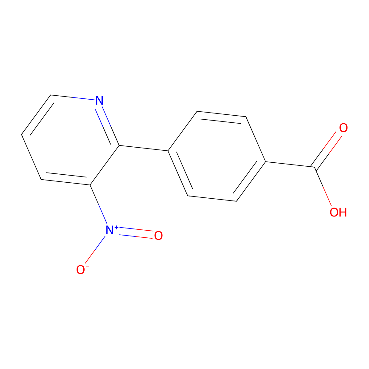 4-(3-Nitropyridin-2-yl)benzoic acid molecular structure, CAS 847446-89-3