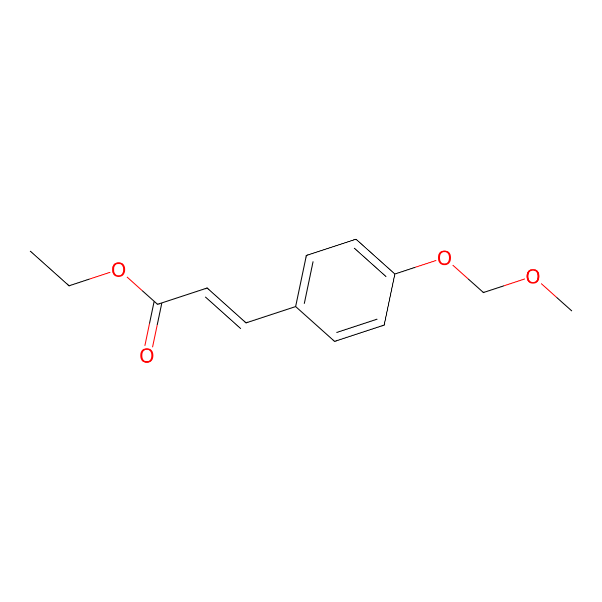 Ethyl (2E)-3-[4-(methoxymethoxy)phenyl]-2-propenoate molecular structure, CAS 847450-00-4