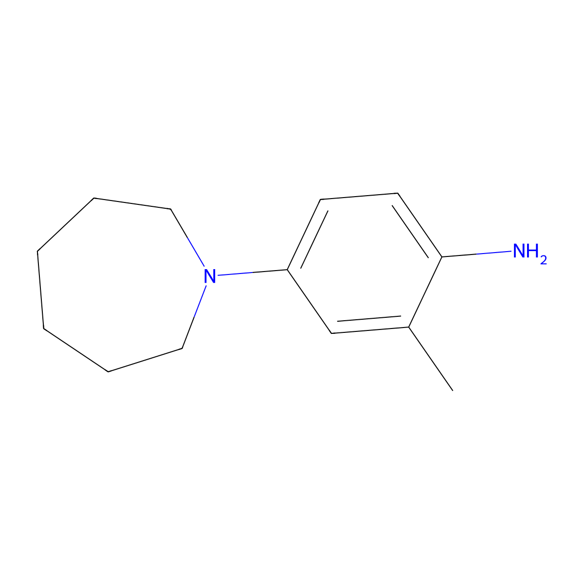 4-(Azepan-1-yl)-2-methylaniline molecular structure, CAS 847455-22-5