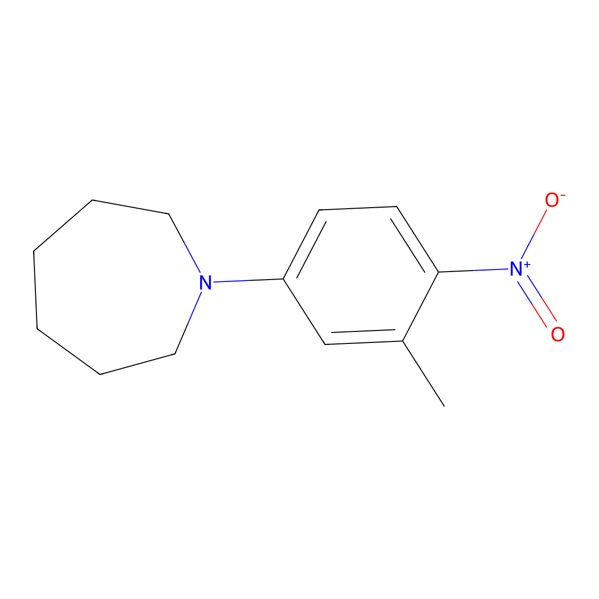 1-(3-Methyl-4-nitrophenyl)azepane molecular structure, CAS 847455-50-9