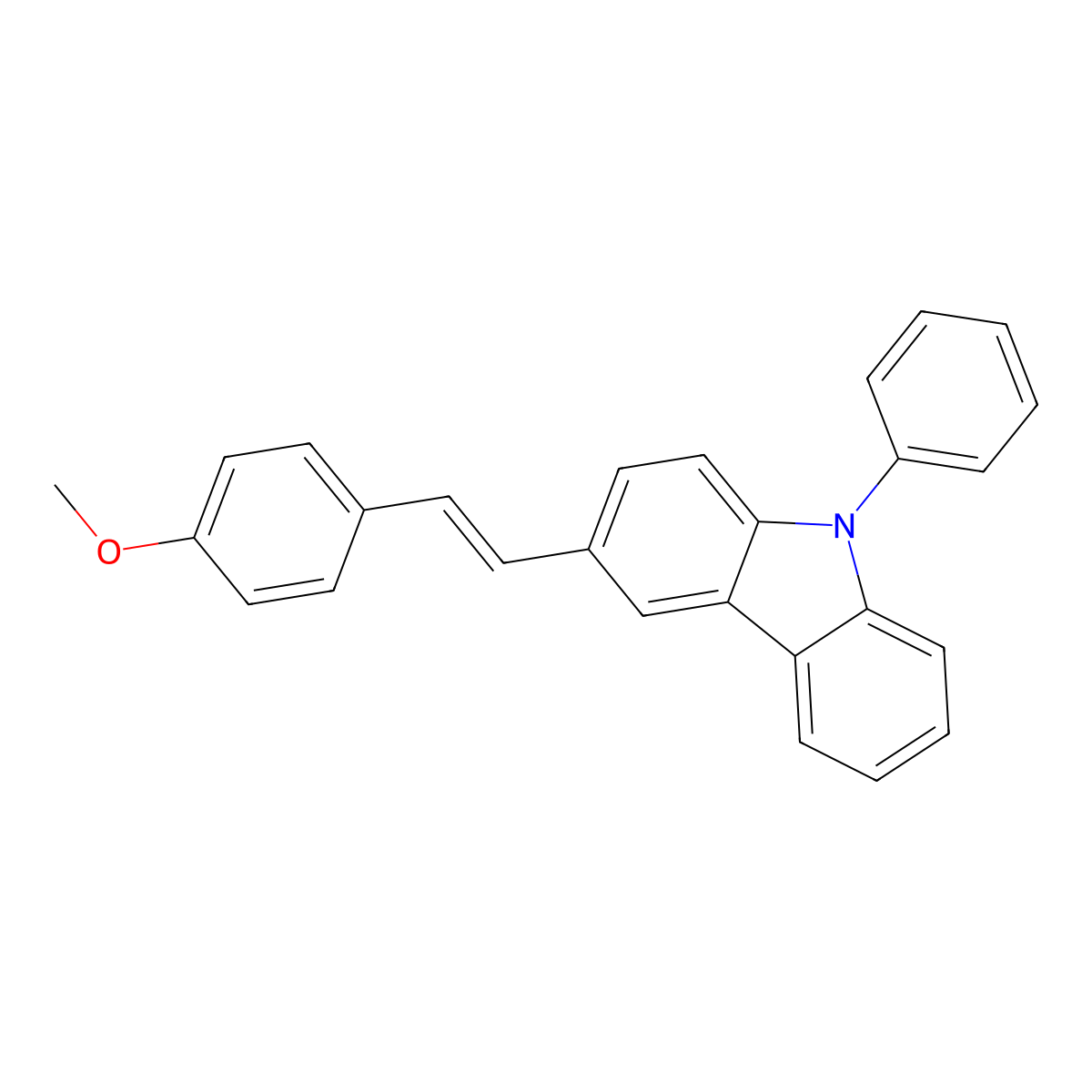 3-[2-(4-Methoxyphenyl)ethenyl]-9-phenyl-9H-carbazole molecular structure, CAS 84746-55-4