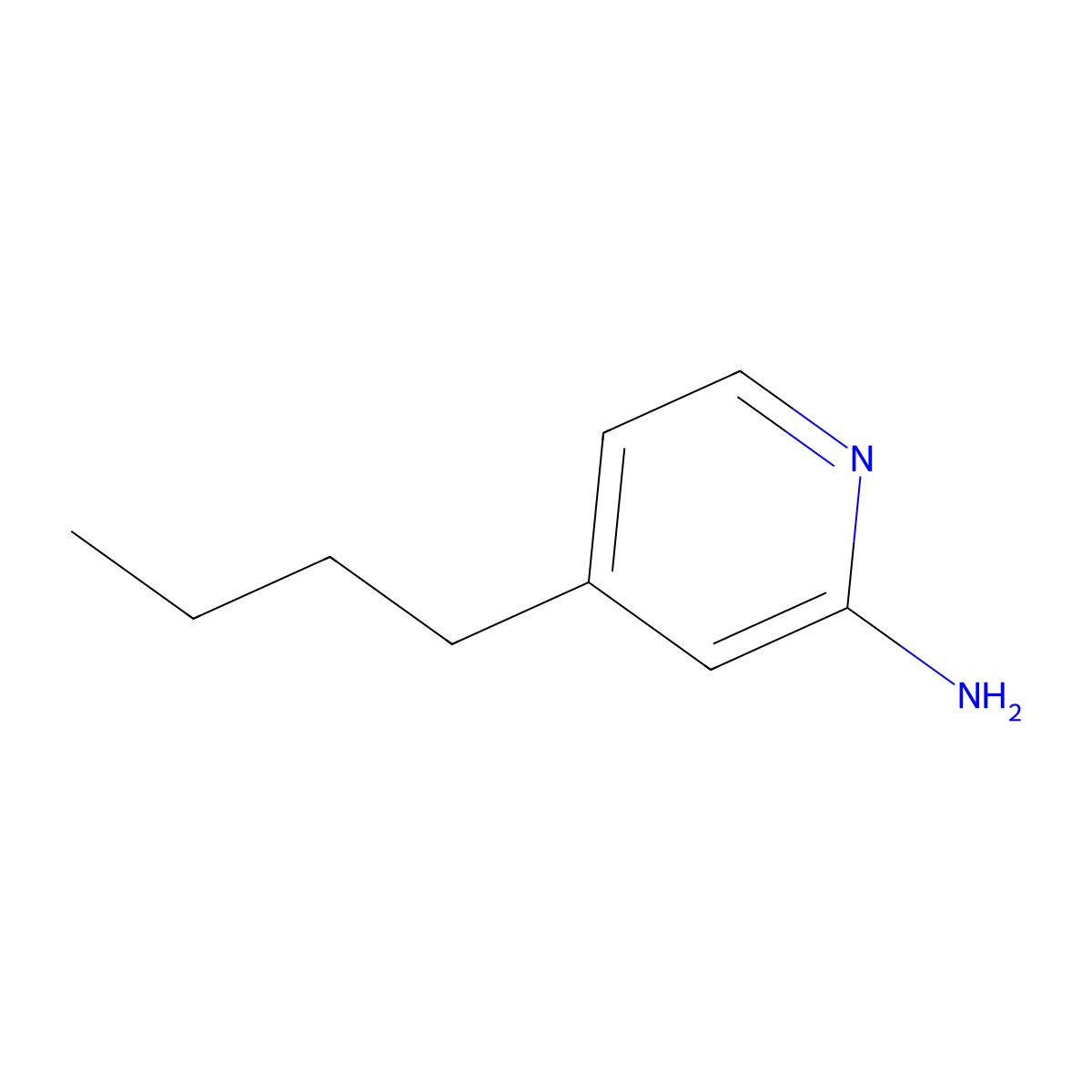 2-Amino-4-butylpyridine molecular structure, CAS 847461-35-2