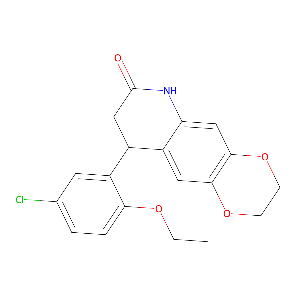 9-(5-chloro-2-ethoxyphenyl)-2,3,8,9-tetrahydro[1,4]dioxino[2,3-g]quinolin-7(6H)-one molecular structure, CAS 847462-29-7