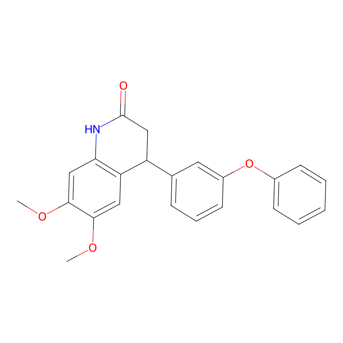 6,7-Dimethoxy-4-(3-phenoxyphenyl)-1,3,4-trihydroquinolin-2-one molecular structure, CAS 847463-15-4