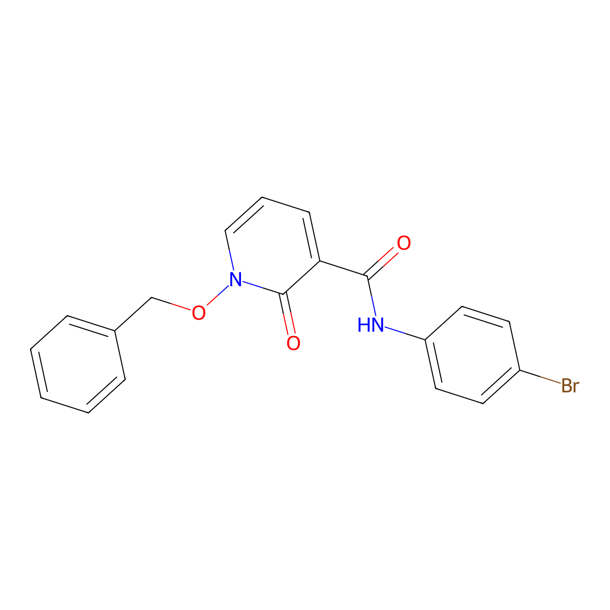1-(benzyloxy)-N-(4-bromophenyl)-2-oxo-1,2-dihydropyridine-3-carboxamide molecular structure, CAS 847464-77-1