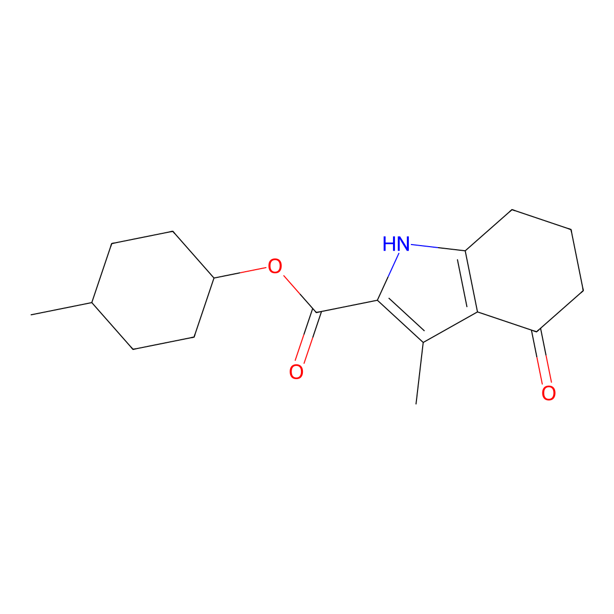 3-Methyl-4-oxo-1,5,6,7-tetrahydroindole-2-carboxylic acid (4-methylcyclohexyl) ester molecular structure, CAS 847465-84-3