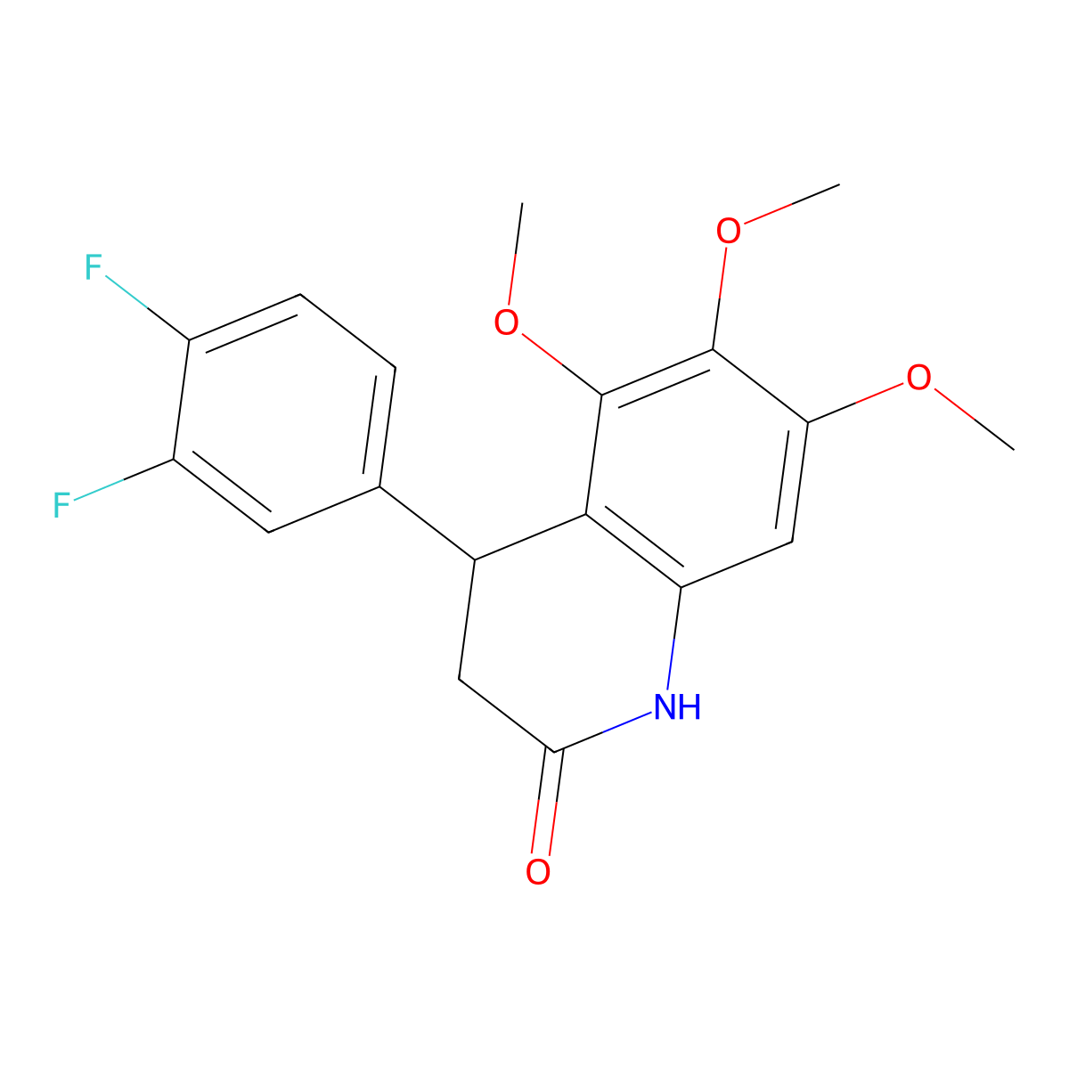 4-(3,4-difluorophenyl)-5,6,7-trimethoxy-3,4-dihydro-1H-quinolin-2-one molecular structure, CAS 847465-96-7