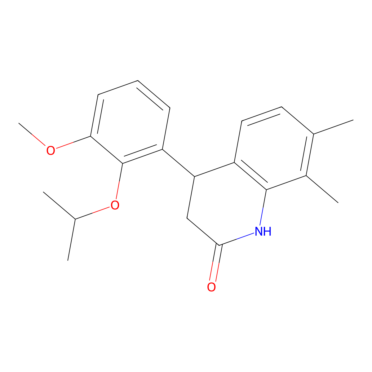 4-(3-methoxy-2-propan-2-yloxyphenyl)-7,8-dimethyl-3,4-dihydro-1H-quinolin-2-one molecular structure, CAS 847466-25-5