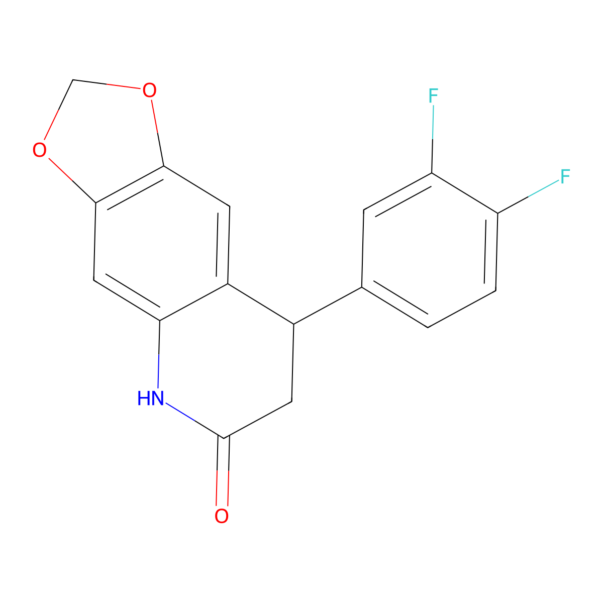 8-(3,4-difluorophenyl)-7,8-dihydro-5H-[1,3]dioxolo[4,5-g]quinolin-6-one molecular structure, CAS 847466-37-9