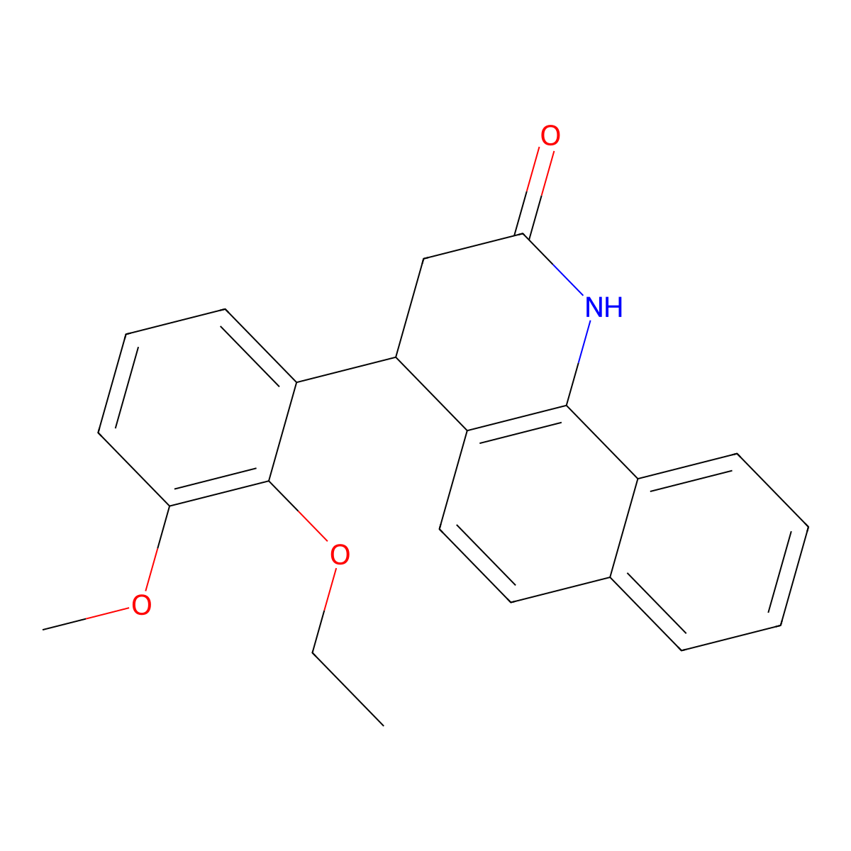 4-(2-ethoxy-3-methoxyphenyl)-3,4-dihydro-1H-benzo[h]quinolin-2-one molecular structure, CAS 847466-55-1