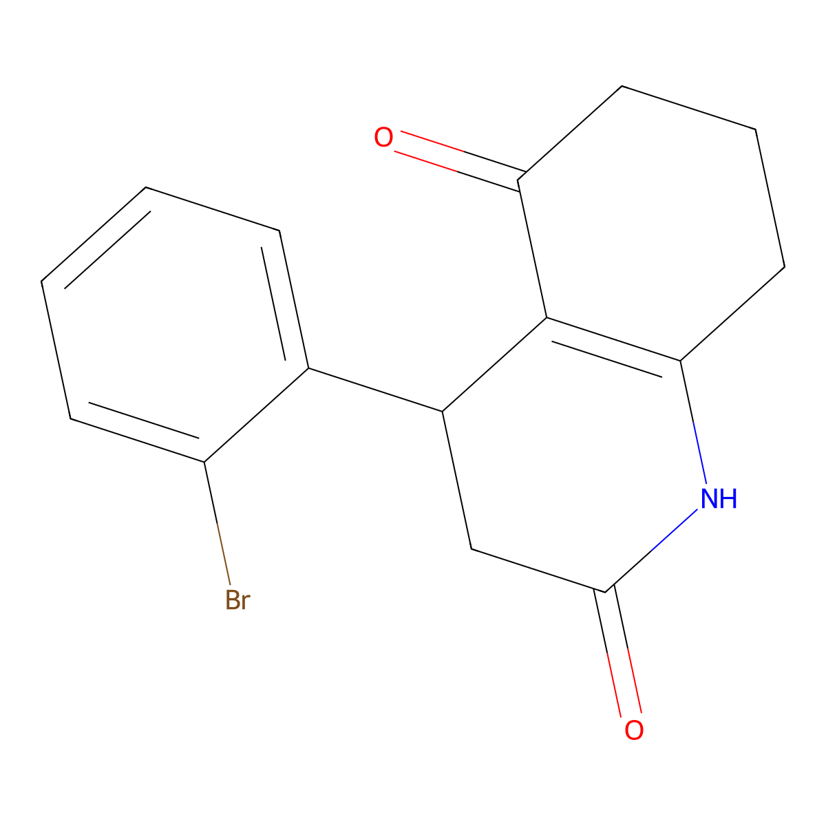 4-(2-Bromophenyl)-1,3,4,6,7,8-hexahydroquinoline-2,5-dione molecular structure, CAS 847466-82-4