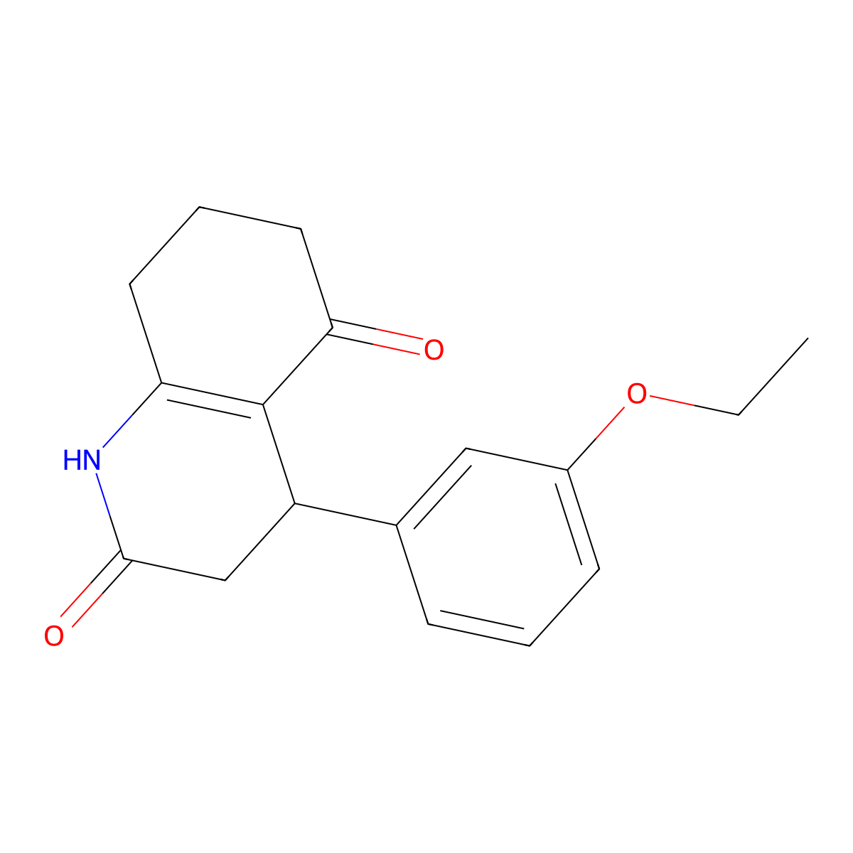 4-(3-Ethoxyphenyl)-1,3,4,6,7,8-hexahydroquinoline-2,5-dione molecular structure, CAS 847466-83-5