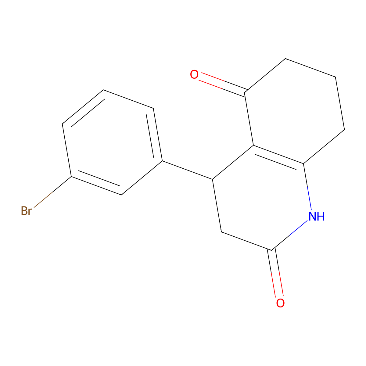 4-(3-Bromophenyl)-1,3,4,6,7,8-hexahydroquinoline-2,5-dione molecular structure, CAS 847466-86-8