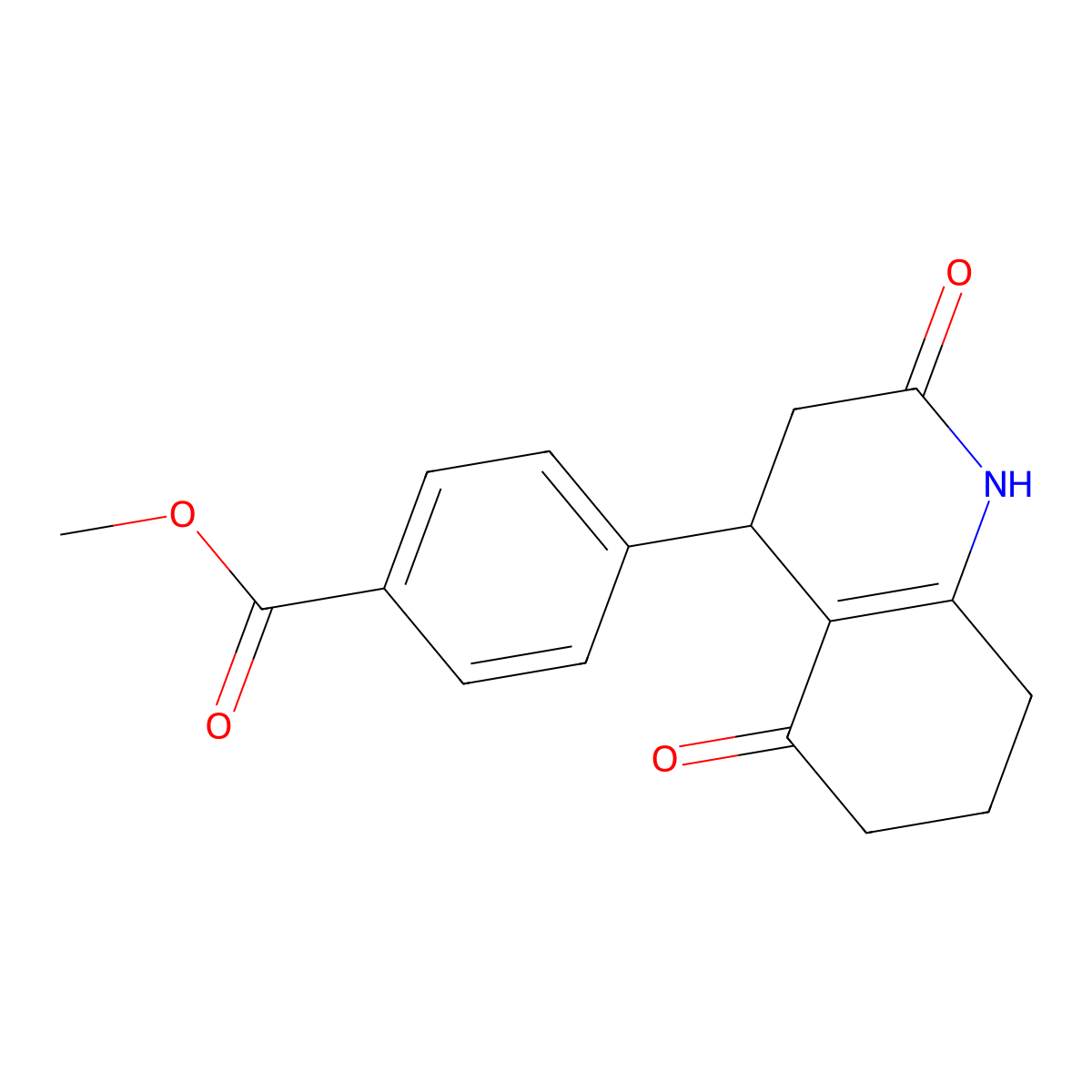 Methyl 4-(2,5-dioxo-1,2,3,4,5,6,7,8-octahydroquinolin-4-yl)benzoate molecular structure, CAS 847467-18-9
