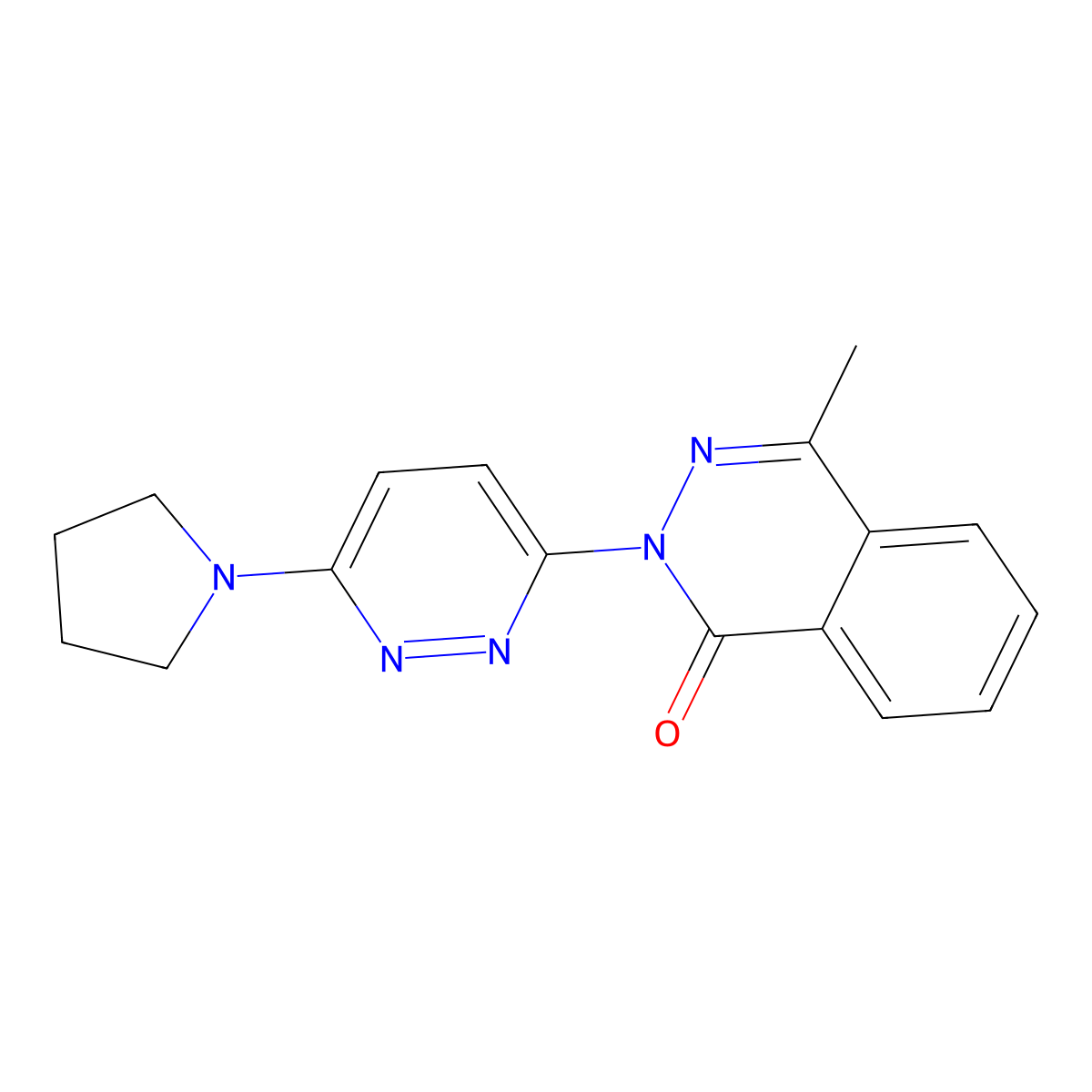 4-Methyl-2-(6-pyrrolidin-1-ylpyridazin-3-yl)phthalazin-1-one molecular structure, CAS 847468-18-2