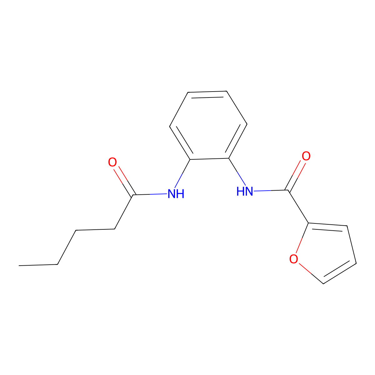 N-[2-(pentanoylamino)phenyl]furan-2-carboxamide molecular structure, CAS 847468-53-5