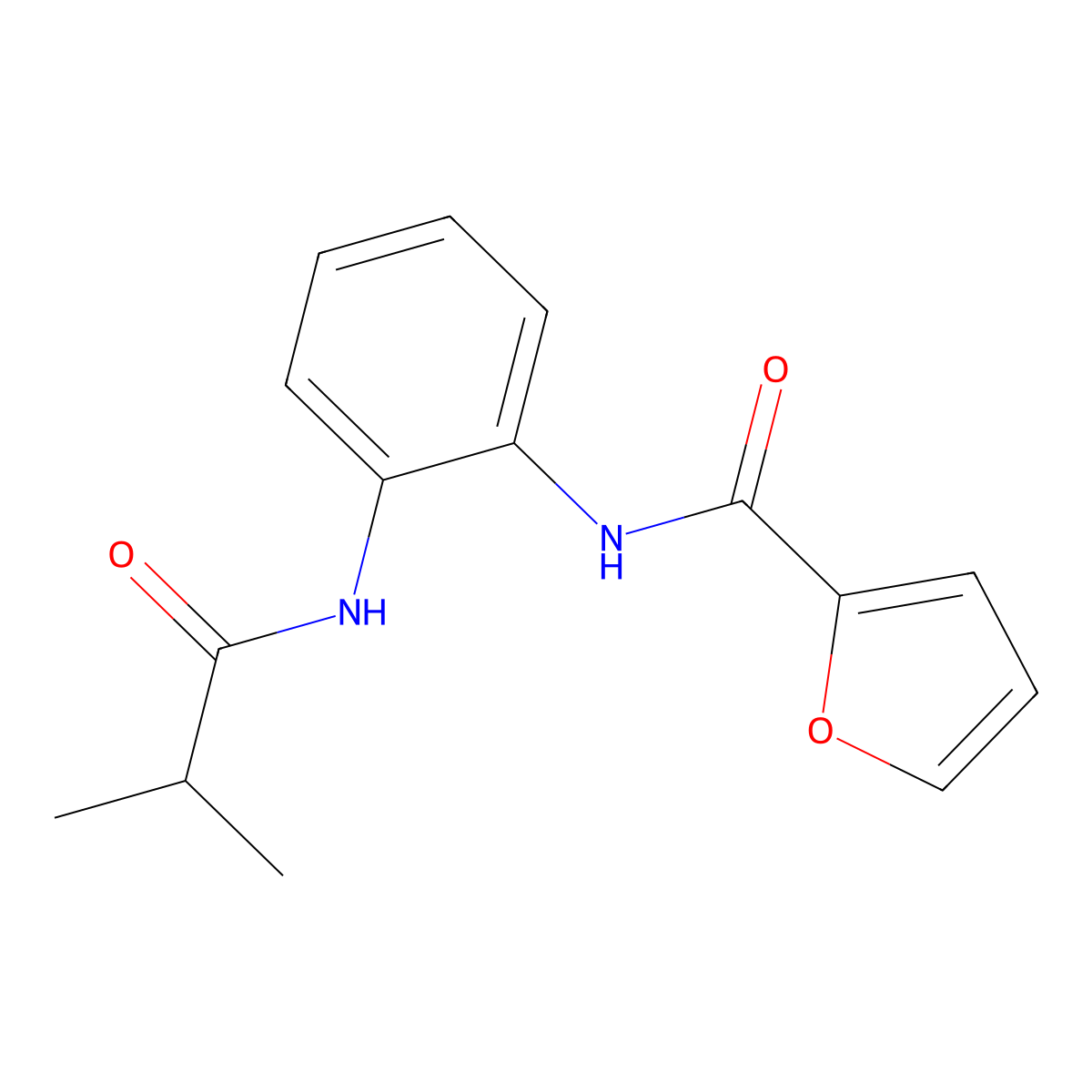 N-[2-(2-methylpropanoylamino)phenyl]furan-2-carboxamide molecular structure, CAS 847468-67-1