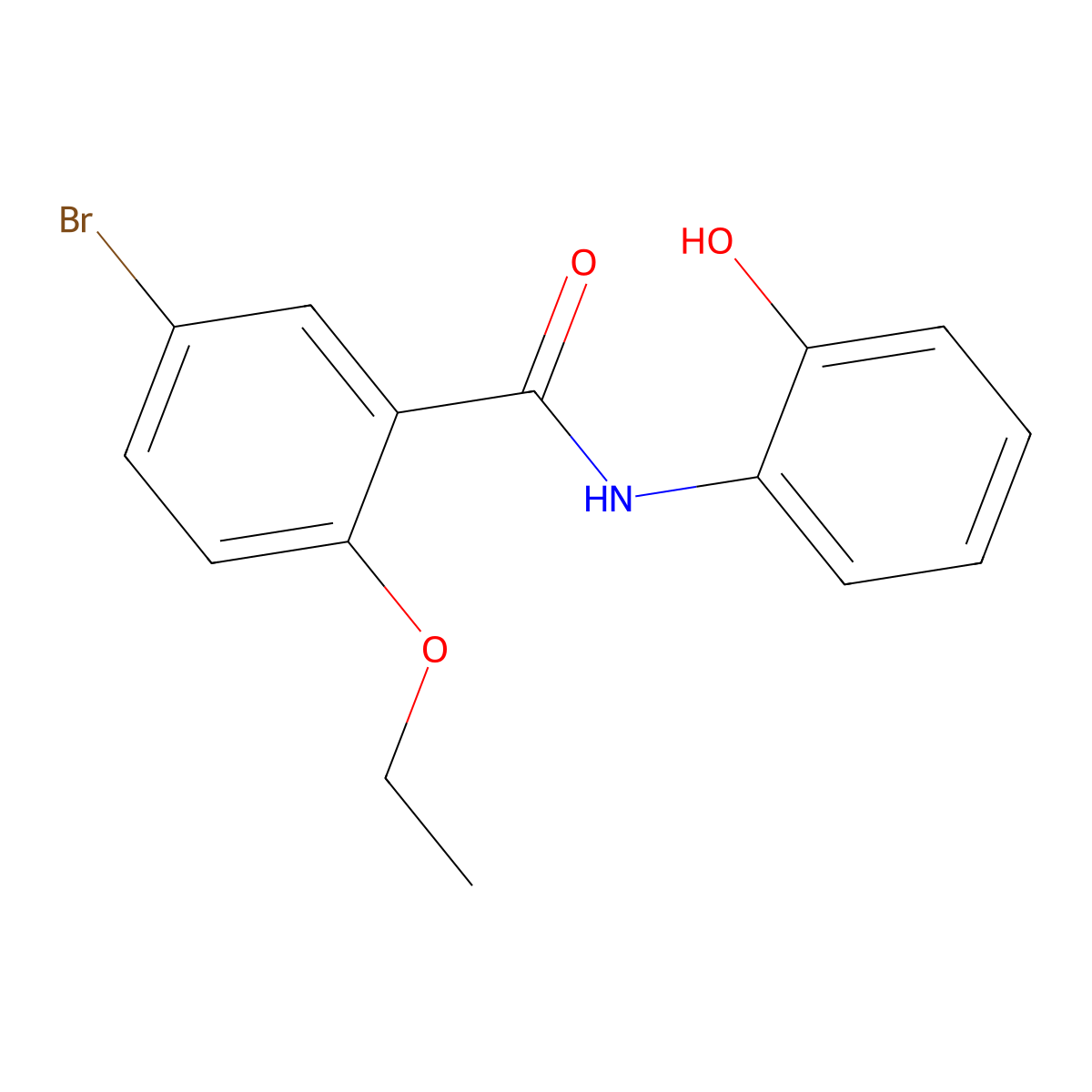5-bromo-2-ethoxy-N-(2-hydroxyphenyl)benzamide molecular structure, CAS 847468-77-3