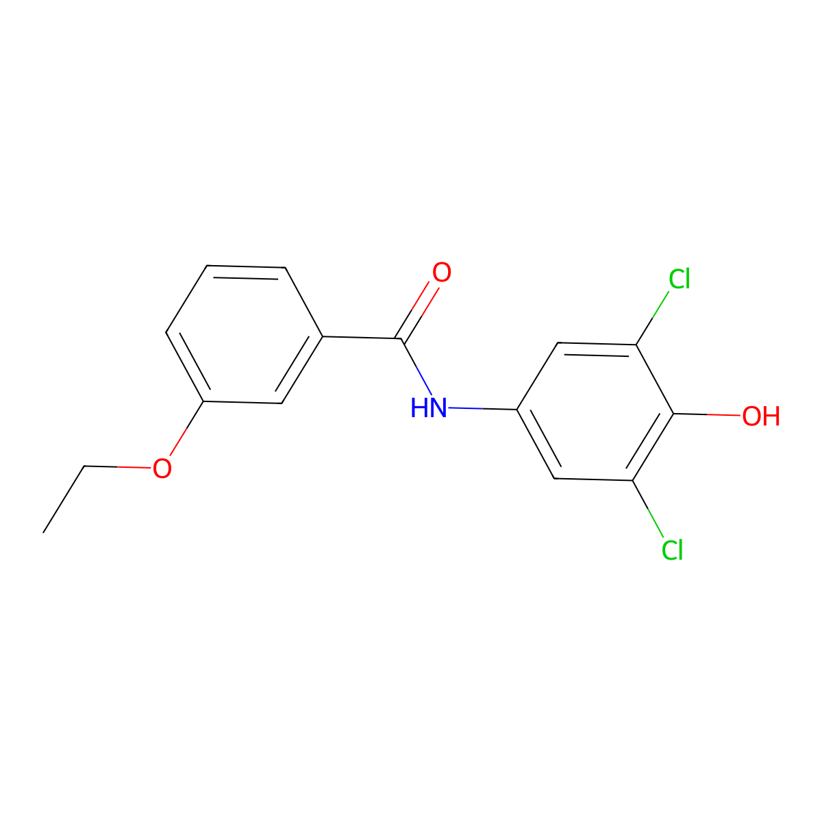 N-(3,5-dichloro-4-hydroxyphenyl)-3-ethoxybenzamide molecular structure, CAS 847468-82-0