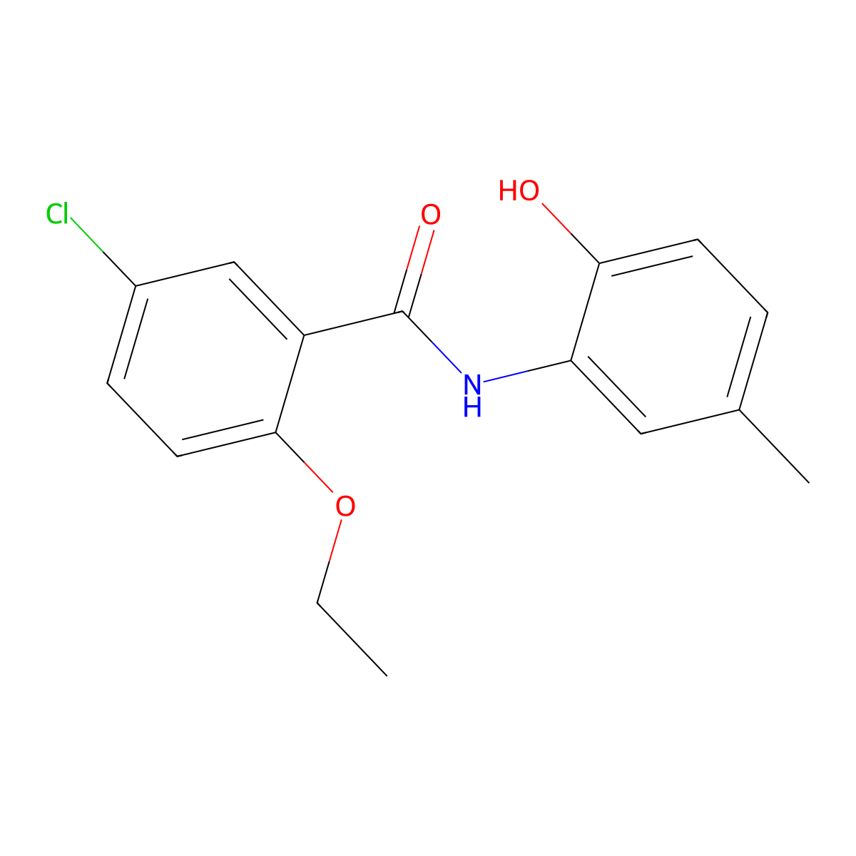 5-chloro-2-ethoxy-N-(2-hydroxy-5-methylphenyl)benzamide molecular structure, CAS 847469-24-3