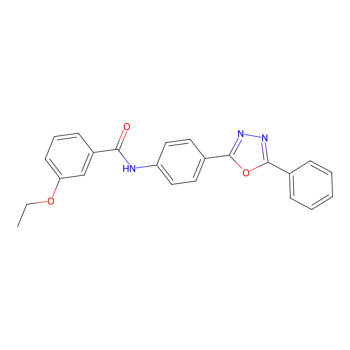 3-ethoxy-N-[4-(5-phenyl-1,3,4-oxadiazol-2-yl)phenyl]benzamide molecular structure, CAS 847469-29-8