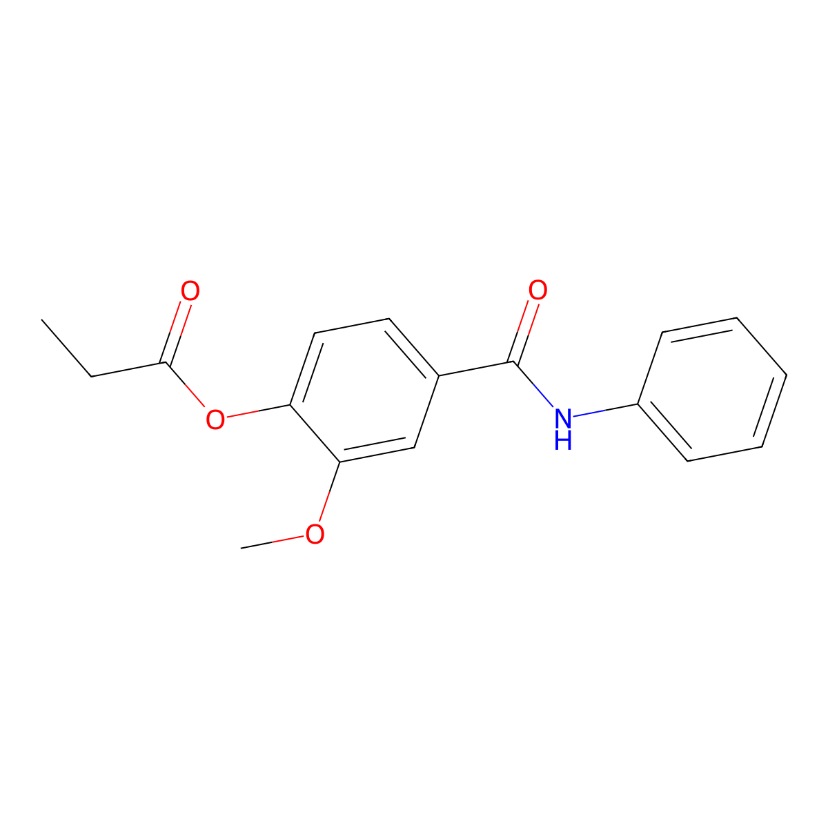 2-Methoxy-4-(phenylcarbamoyl)phenyl propanoate molecular structure, CAS 847469-64-1