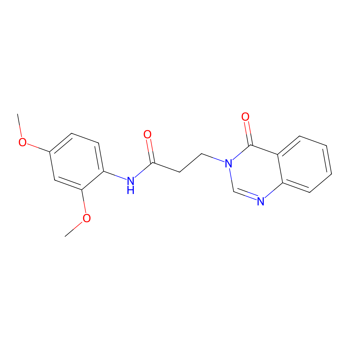 N-(2,4-dimethoxyphenyl)-3-(4-oxoquinazolin-3-yl)propanamide molecular structure, CAS 847469-85-6