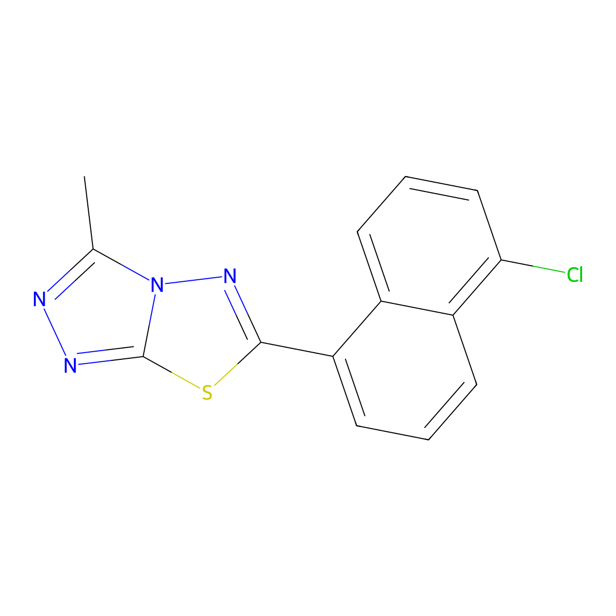 6-(5-Chloronaphthalen-1-yl)-3-methyl-[1,2,4]triazolo[3,4-b][1,3,4]thiadiazole molecular structure, CAS 847470-49-9