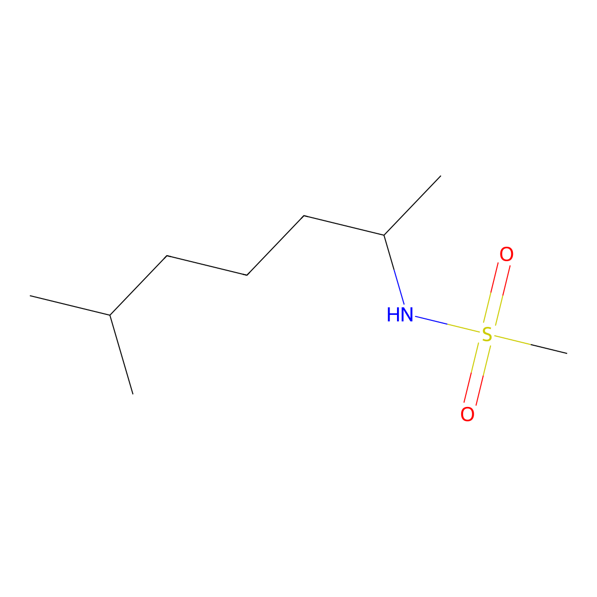 N-(6-methylheptan-2-yl)methanesulfonamide molecular structure, CAS 847471-68-5